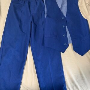 Boys blue Nautica vest set size 7
